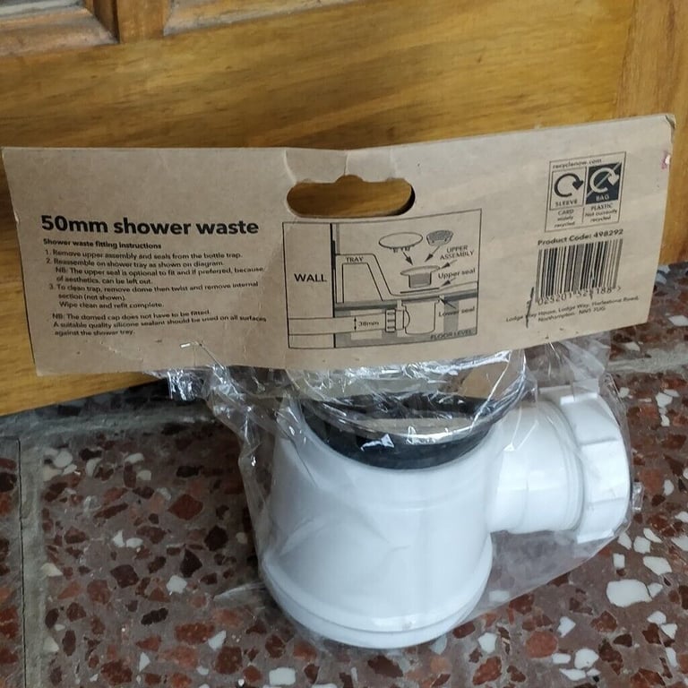 New 50mm shower tray waste from Travis Perkins
