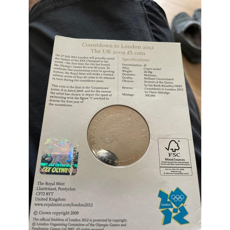 2012 Olympic Countdown £5 Coin
