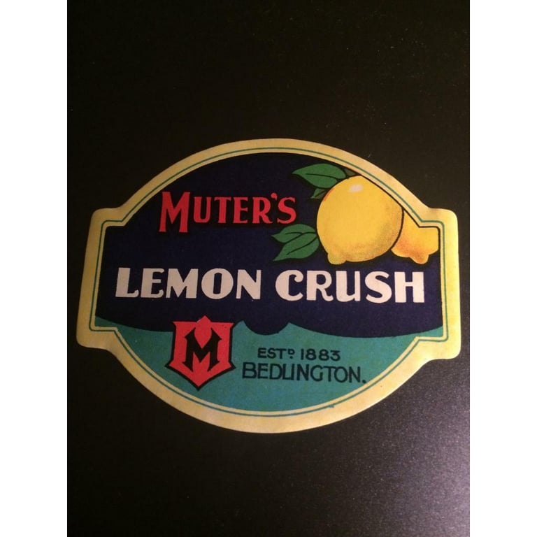 Vintage Muters larger lemon crush label
