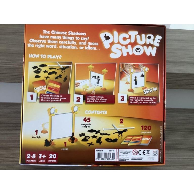 Picture Show Shadow Charades Family Fun game - new 