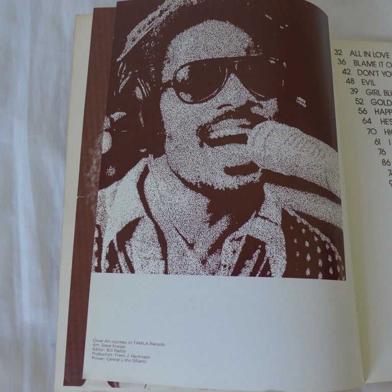 Sheet music: THE SONGS OF STEVIE WONDER. Published in 1973