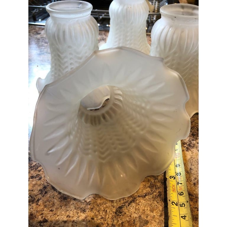 Glass light shades x 4 
