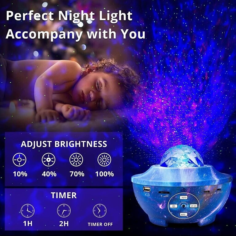 Autism Calming Galaxy Projector Light With Speaker & Alexa Enabled