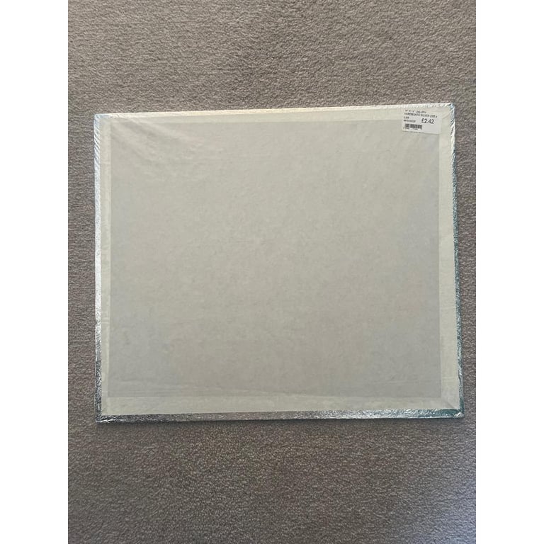 Silver oblong hardboard cake board - brand new 
