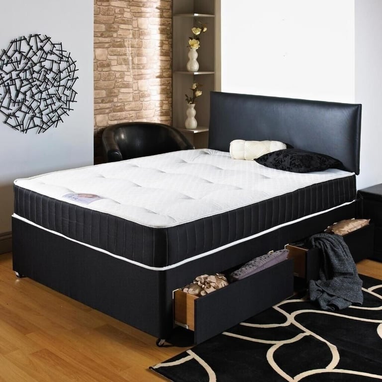 **100% GUARANTEED PRICE!**BRAND NEW-Double Divan Bed With Mattress Options-Small Double Bed