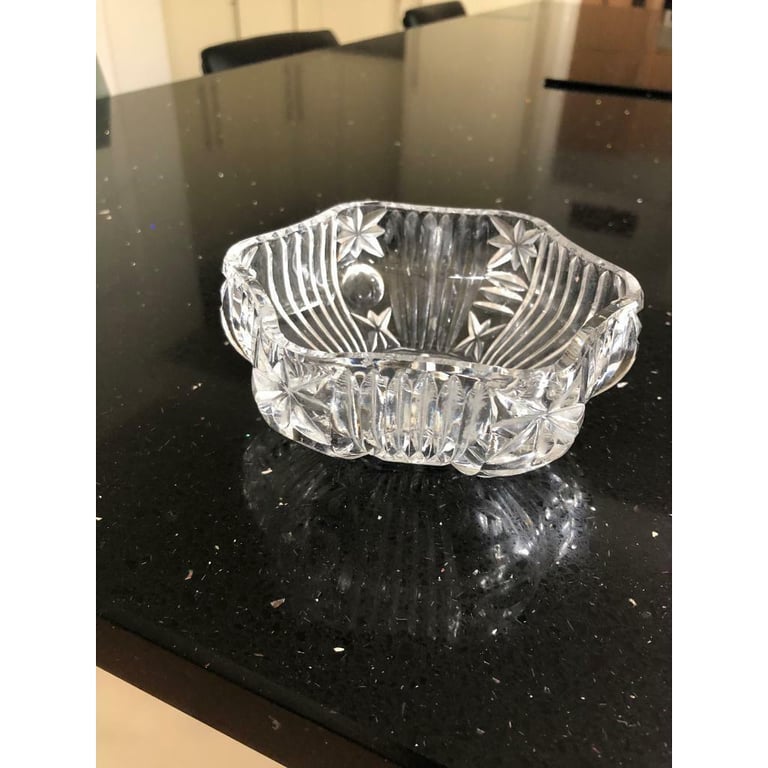 image for Vintage cut glass dressing table dish