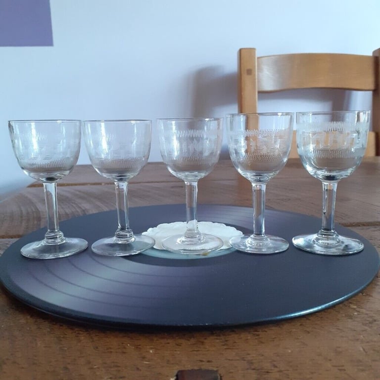 5 Sherry or Port Glasses