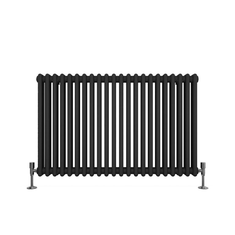 image for New Double Anthracite Traditional Horizontal Radiator 600 x 1010mm RRP £280 Our Price £185
