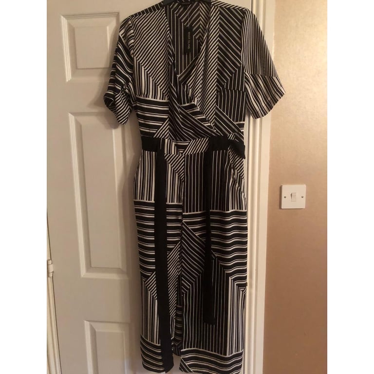 Black and white dress. 
