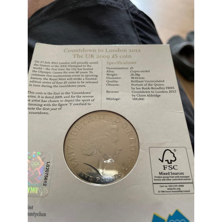 2012 Olympic Countdown £5 Coin