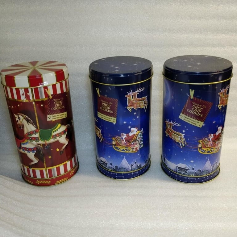 image for 3 Christmas Musical Gift Tins
