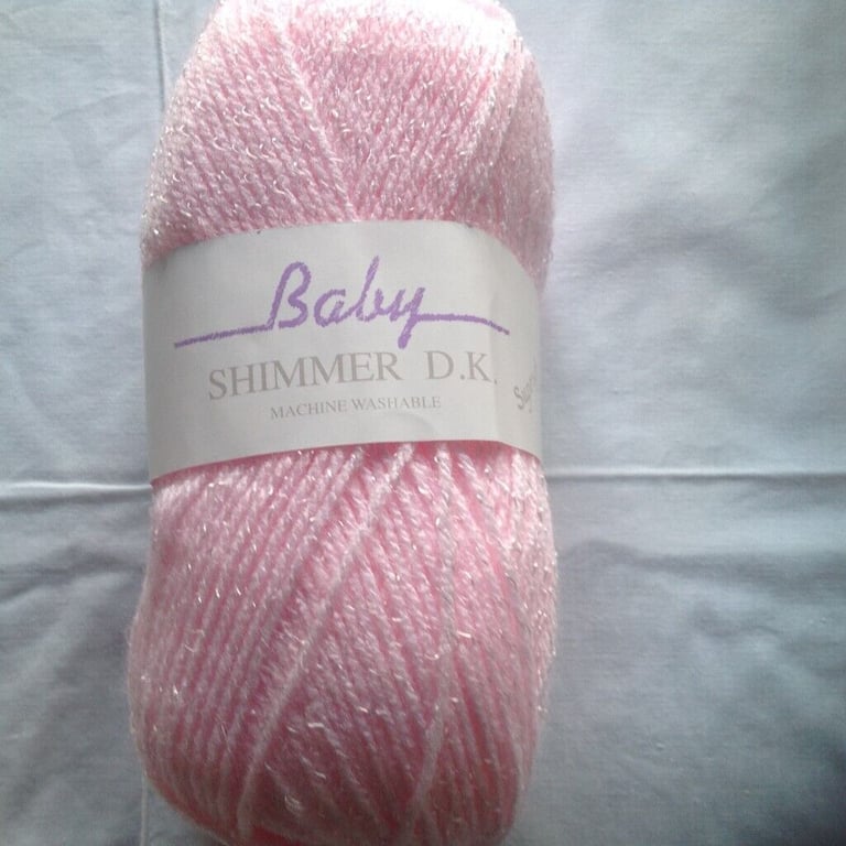 James C Brett BABY Shimmer Double Knitting Wool Yarn Various Colours 5x100g