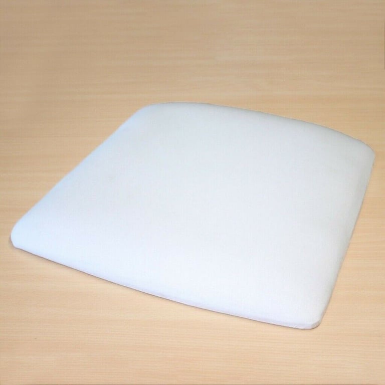 NEW Chair Seat Pad White Calico Fire Retardant Hard Wearing