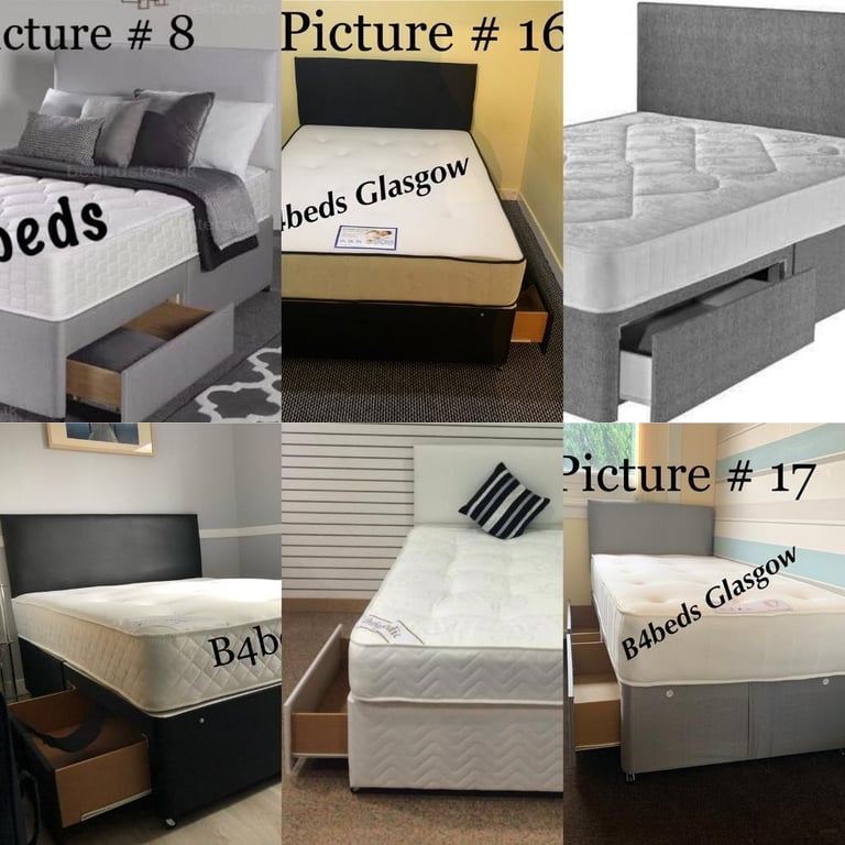Brand new Single double super king size kingsize divan bed with 2 drawers headboard 