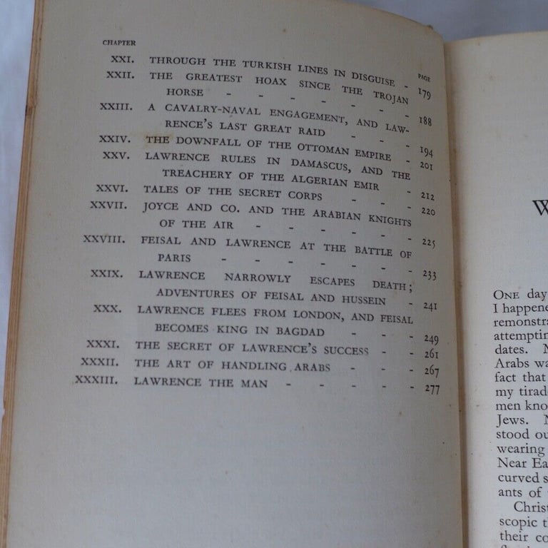 RARE Collectable: WITH LAWRENCE IN ARABIA. By LOWELL THOMAS. Published by Hutchinson.