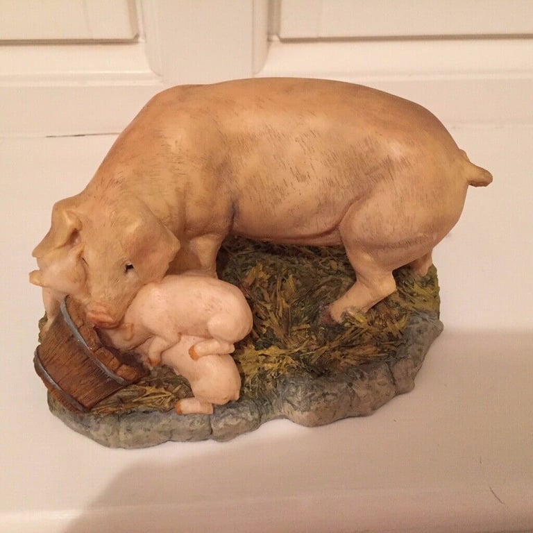 image for Aynsley pig family ornament