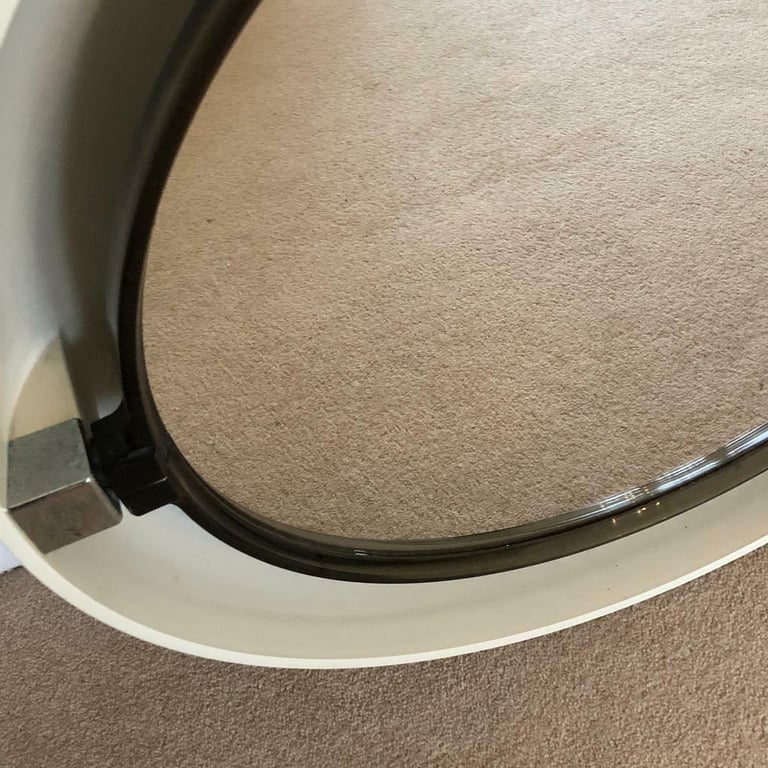 Vintage Retro 1970s Round Bathroom Mirror - Tilts & Lights Up