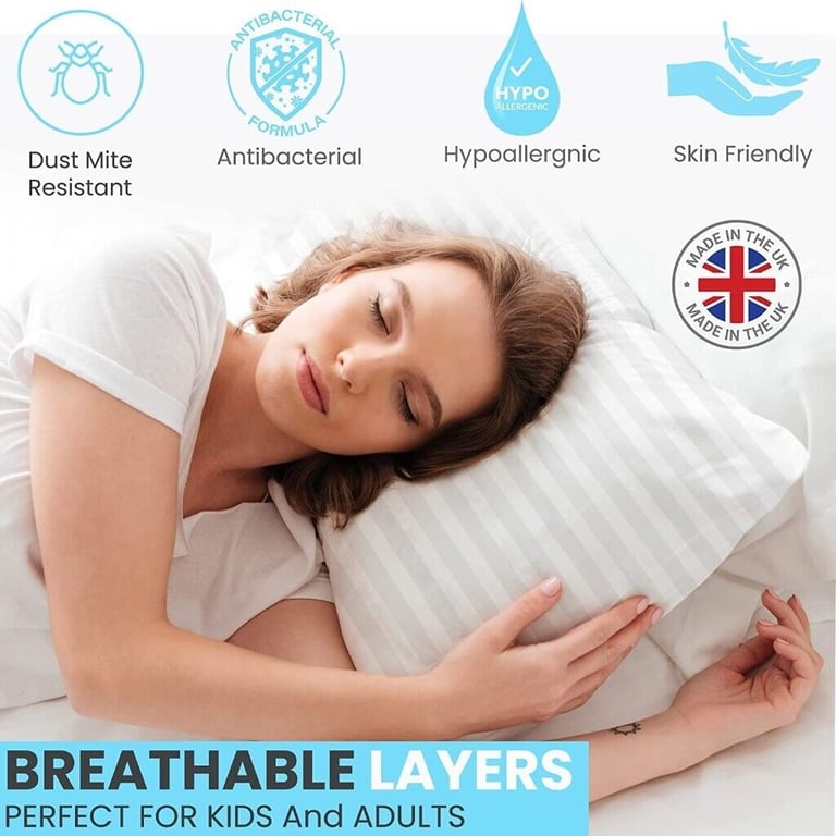 Stripe pillows 2 pack, Anti Allergy Pillows