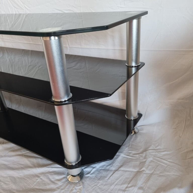 Black Glass Television Stand- Brand New Seal Packed