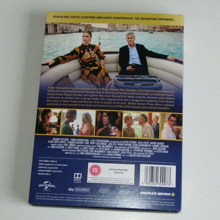 Used Once. Riviera-Series Two Disc Set DVD pristine condition Still in