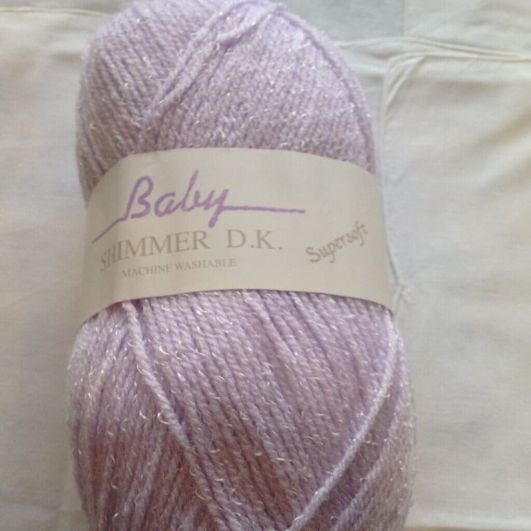James C Brett BABY Shimmer Double Knitting Wool Yarn Various Colours 5x100g