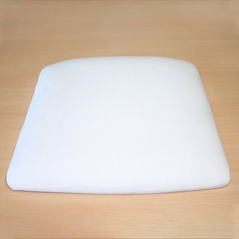 NEW Chair Seat Pad White Calico Fire Retardant Hard Wearing