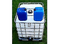 1000L 1000 L LITRE IBC CUBES PLASTIC CONTAINERS BULK WATER TANKS  
