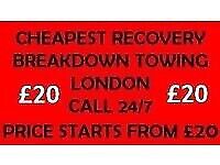 TOWING TRUCK  RECOVERY 24 Hour VAN BREAKDOWN VEHICLE TOW TOWING CHEAP ASSISTANT TRANSPORTER SERVICE