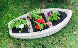 image for Rowing Boat Stone Planter/Garden Ornament