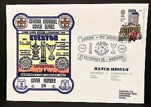 image for Everton v Liverpool 1985 Dawn Football Postal Cover Merseyside Euro Finalists
