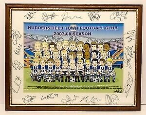 Football Autographs Huddersfield Town Multi Signed 2007 / 2008 Framed Squad Picture