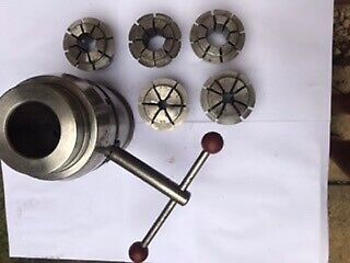 Burnerd Type Multi Chuck Type LO Lathe screw with 5 x Collets 