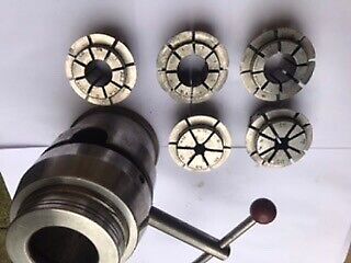 Burnerd Type Multi Chuck Type LO Lathe screw with 5 x Collets 
