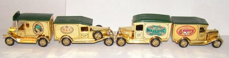 LLEDO GS1004 GOLDEN DAYS OF THE FILM INDUSTRY 24 CARAT PLATED 4 MODEL  LIMITED EDITION SET
