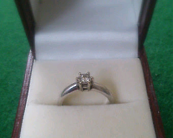 image for 9ct White Gold 0.10ct diamond ring
