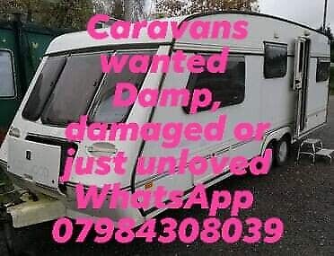 Damp damaged caravans wanted 
