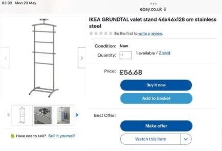 Brand New boxed suit/uniform clothes stand
