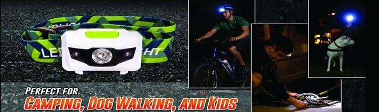 5 x SHINING BUDDY LATEST HALO FACED LED HEAD LAMP RED & WHITE LIGHT BLACK ORANGE