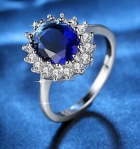 Red and blue stone rings - various sizes