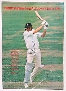 image for Glenn Turner Signed 1978 Benefit Cricket Brochure Worcestershire New Zealand Autograph