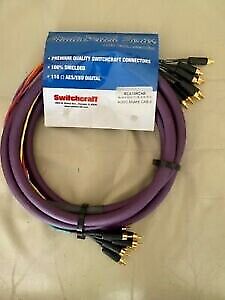 image for Switchcraft RCA10RCAB. 8 RCA Male to 8 RCA Male Cable.