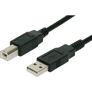 USB 2.0 Cable - A-Male to B-Male Cord. ( 1.0 metre or 1.8 meters or 3.0 meters)