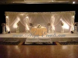 image for  White Dancefloor Hire Wedding LED £349 Throne Chair Hire £199 Bridal Sweetheart Sofa Rental £249