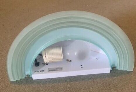 ART-DECO STYLE WALL UP-LIGHT by IKEA, CHROME 1/4 DOME. RETRO.