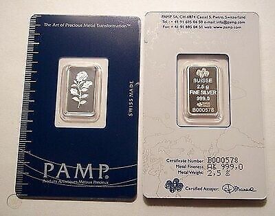 image for Pamp Suisse Flower 2.5 gram Silver Bar .999 2.5g
