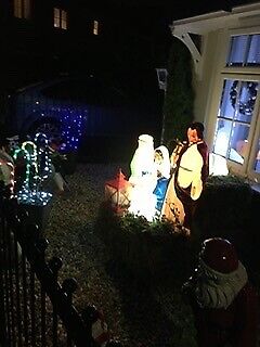 Plastic light up Christmas nativity set 
