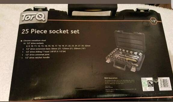 TORQ 1/2" SOCKET SET, 25 PIECES