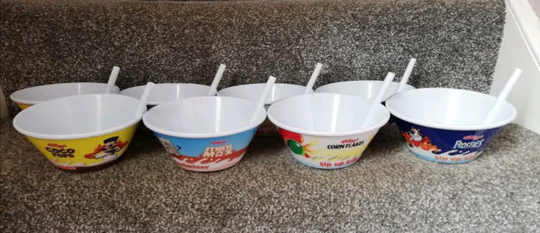 Kellogg's Sip Up Bowls With Built In Straw. Only £8 each.