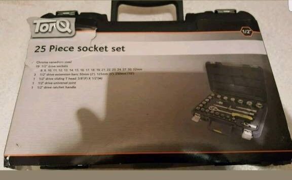 TORQ 1/2" SOCKET SET, 25 PIECES