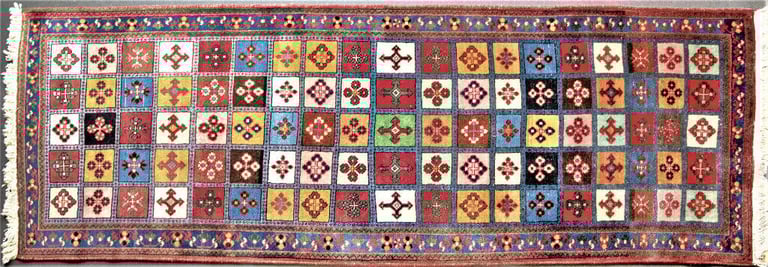 HAND MADE PERSIAN GABBEH  RUG/RUNNER 3.10mtr x 1.06mtr